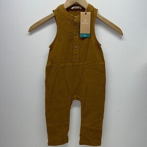 Pastel sleeveless henley romper unisex sz 18 months New 100% cotton